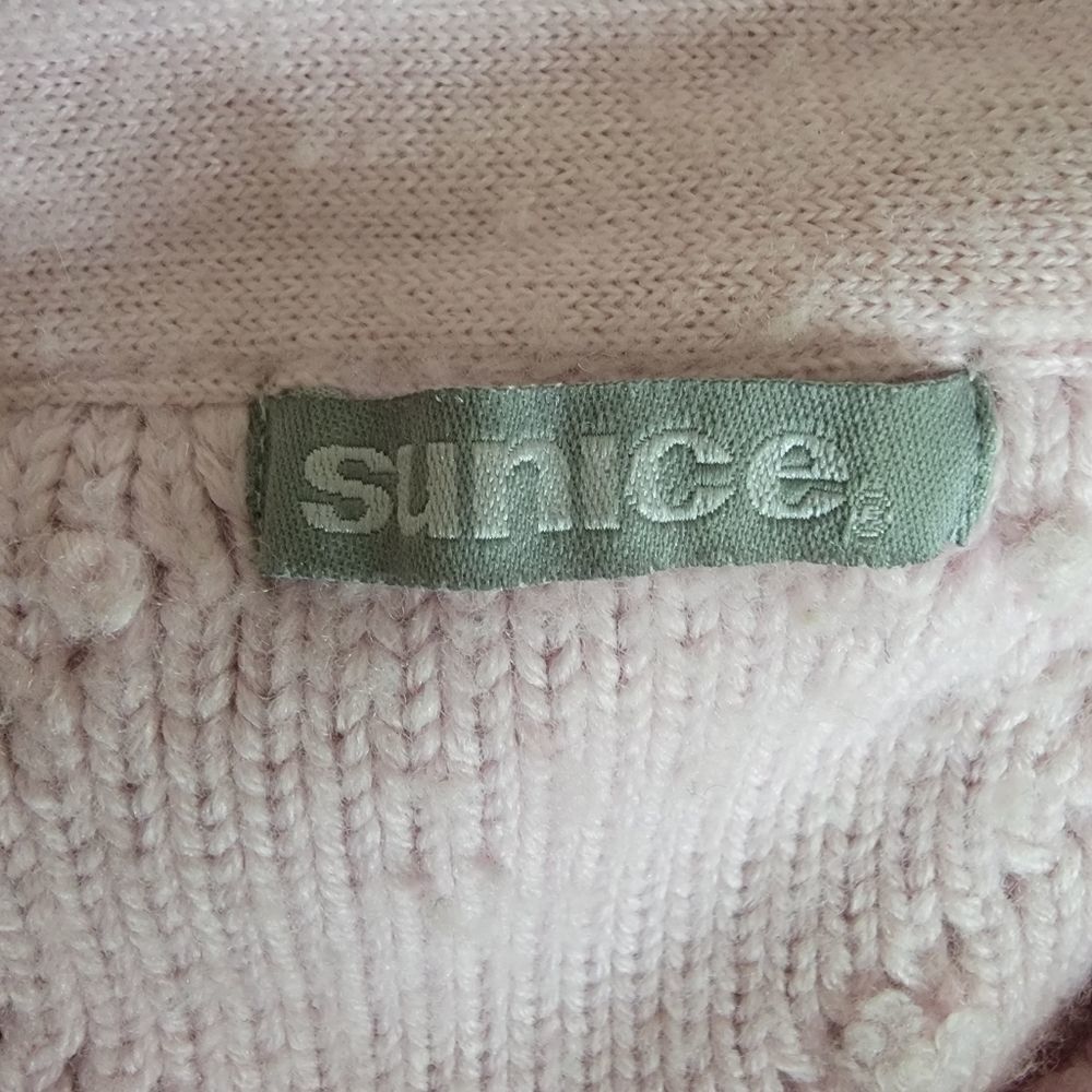 COPY - Sunice Quarter Zip, Wool Blend Ribbed Sweater. Size L. - Picture 7 of 9